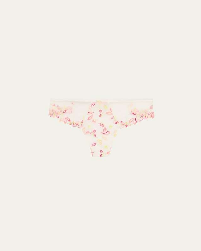 Folie D'Ete Floral-Embroidered Tulle Thon